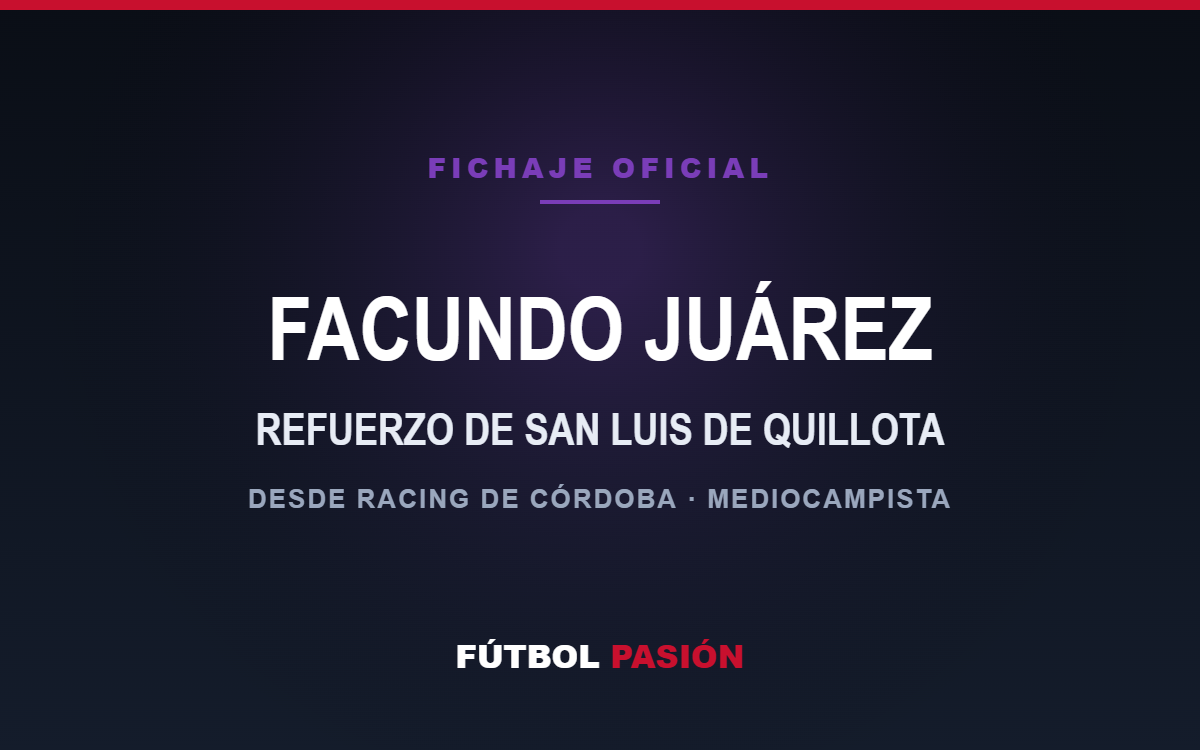FACUNDO JUÁREZ — REFUERZO DE SAN LUIS DE QUILLOTA