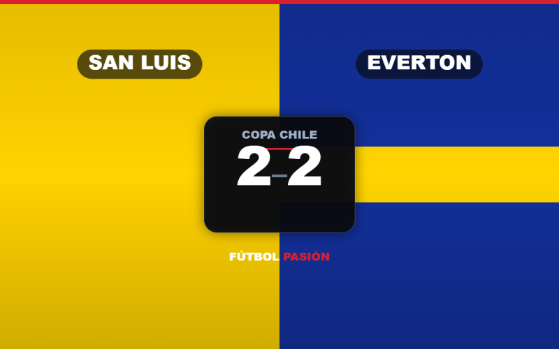 San Luis rescata un agónico empate 2-2 ante Everton en Sausalito