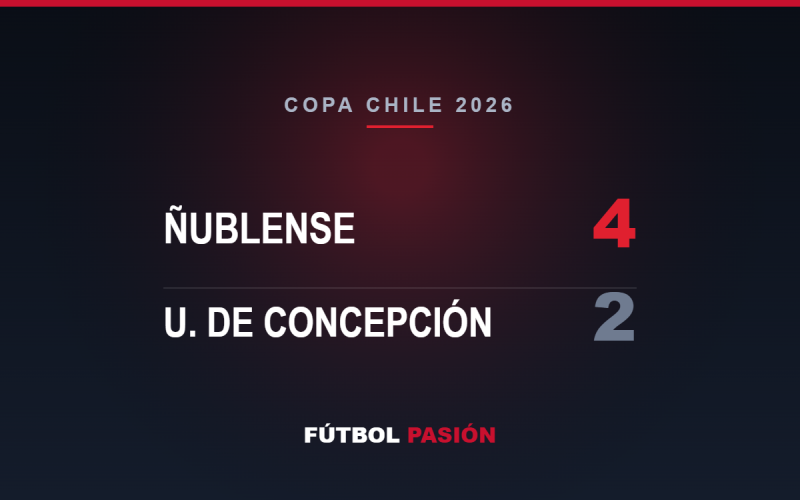 Marcador: ÑUBLENSE 4 - U. DE CONCEPCIÓN 2, COPA CHILE 2026