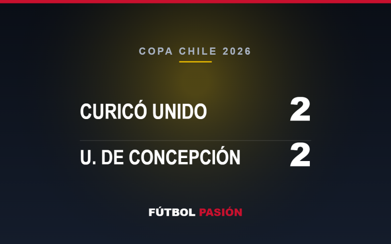 Marcador: CURICÓ UNIDO 2 - U. DE CONCEPCIÓN 2, COPA CHILE 2026