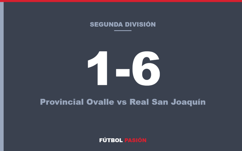 Provincial Ovalle cae goleado 6-1 ante Real San Joaquín