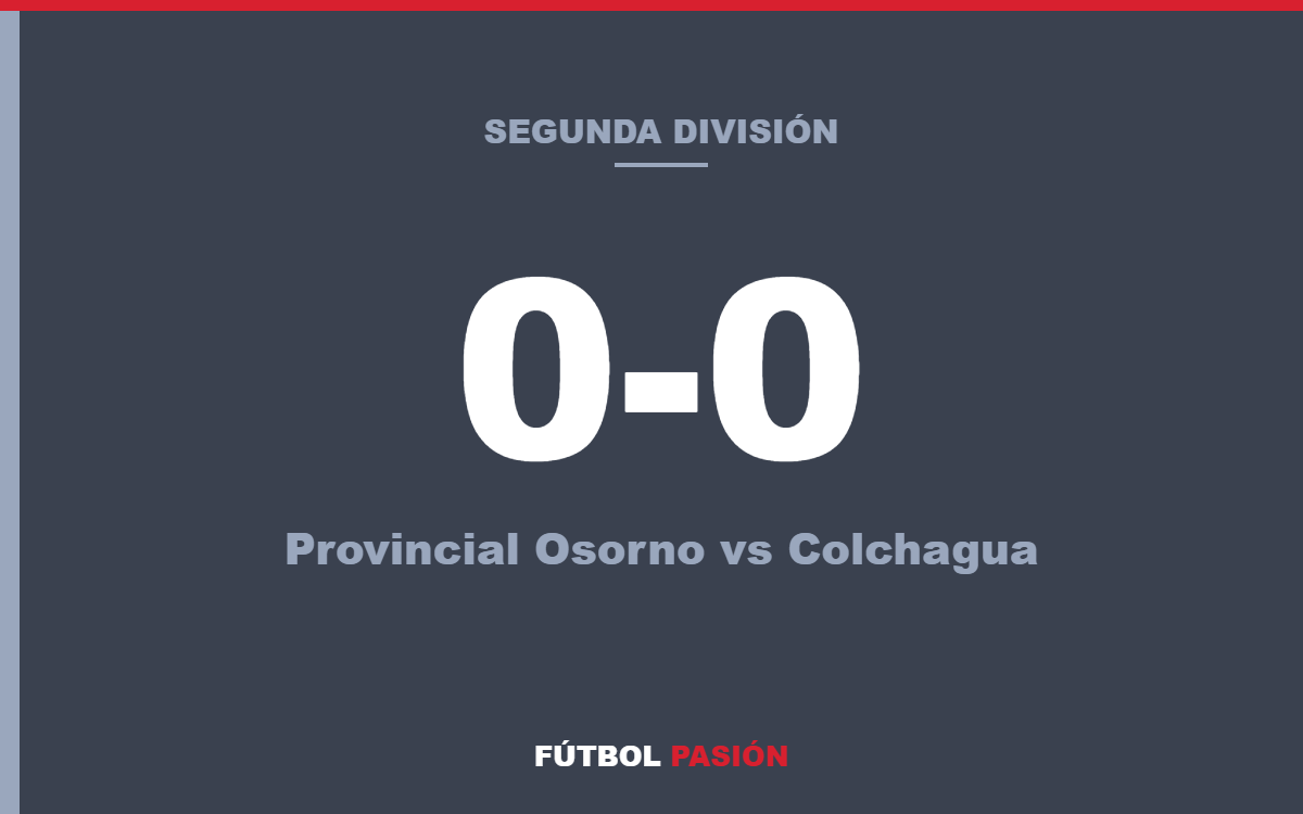 Provincial Osorno empata sin goles ante Colchagua en San Fernando