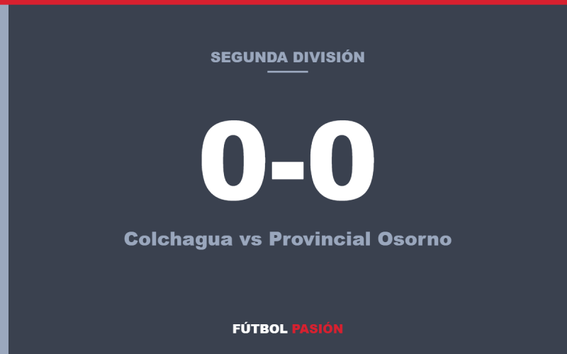 Colchagua iguala sin goles ante Provincial Osorno en San Fernando