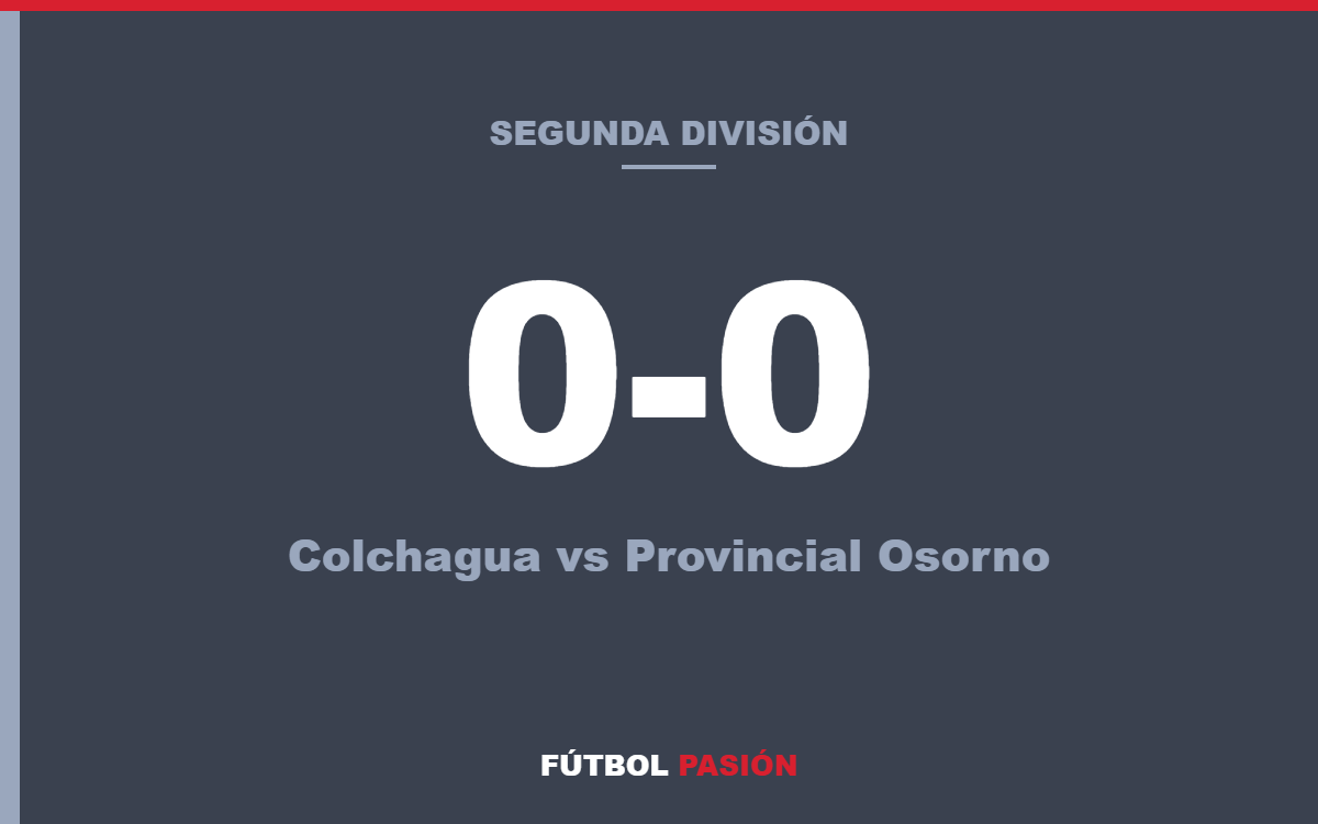 Colchagua iguala sin goles ante Provincial Osorno en San Fernando