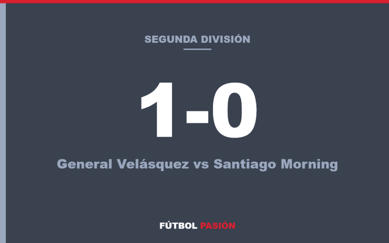 General Velásquez vence 1-0 a Santiago Morning en La Pintana