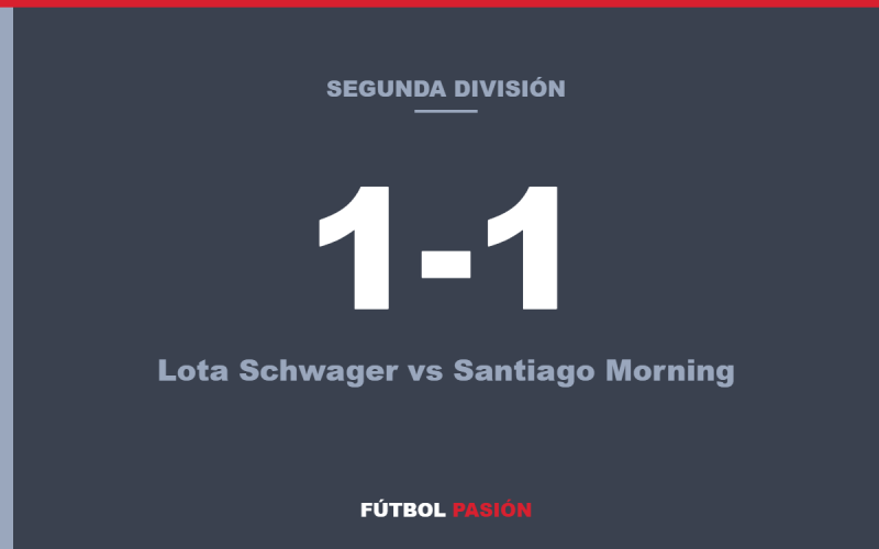 Lota Schwager iguala 1-1 con Santiago Morning en casa