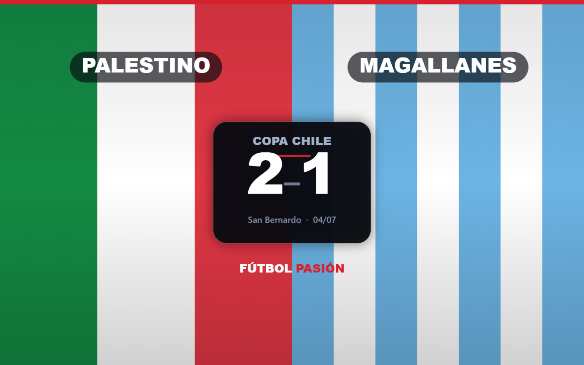 Palestino se impuso 1-2 a Magallanes como visitante